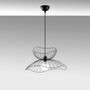 Opviq Lámpara de araña industrial ajustable en negro